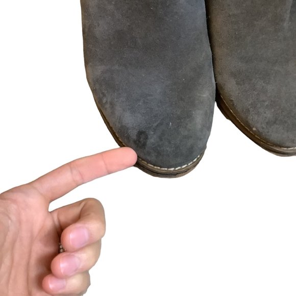 Blondo Women's IDA Waterproof Suede Ankle Zipper Boots Gray Size-Size 8.5 - Picture 3 of 12